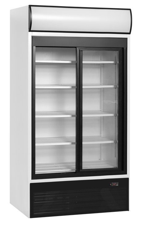 Tefcold Glass Door Merchandiser 524L, 2-Door Sliding Glass, +2 to +10°C – FSC1000S