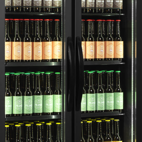Tefcold Bottle Cooler 535L, 2-Door Glass, +2 to +10°C – FS890H BLACK – image 4