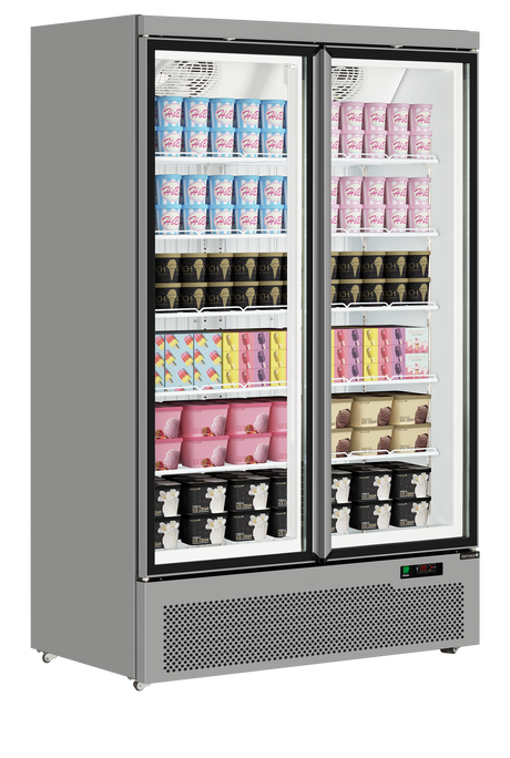 Tefcold Display Freezer 702L, 2-Door Glass, -18 to -22°C – Atom Maxi F2DS – image 2