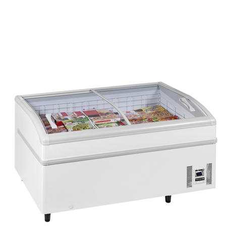 Tefcold High Vision Supermarket Freezer 400L, -24 to -18°C – SUPER 150DE White