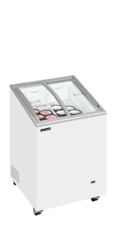 Tefcold Sliding Curved Glass Lid Chest Freezer 85L, -24 to -14°C – IC102SCEB – image 2