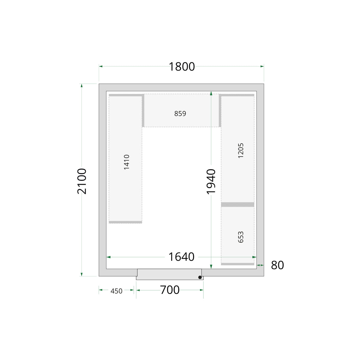 Cold Room Panels - Cold Room 180x210x220