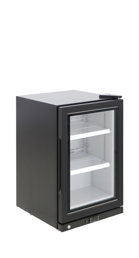 Tefcold Glass Door Display Freezer 80L, Glass Door, -22 to -18°C – UDB-F500V-BW1