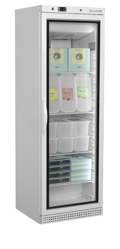 Tefcold Glass Door Display Freezer 340L, Glass Door, -24 to -10°C – UF400VGW – image 2