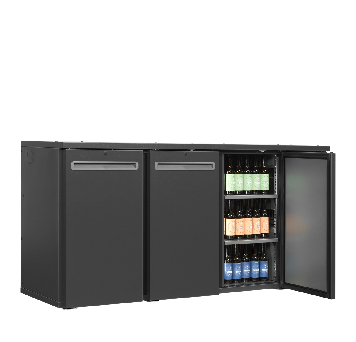 Serrco High-End Backbar Cooler 422L, 3-Door Solid, +2 to +10°C – SCL-222MU+
