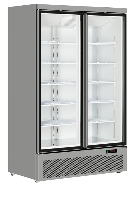 Tefcold Glass Door Merchandiser 809L, 2-Door Glass, -1 to +10°C – Atom Maxi C2DS