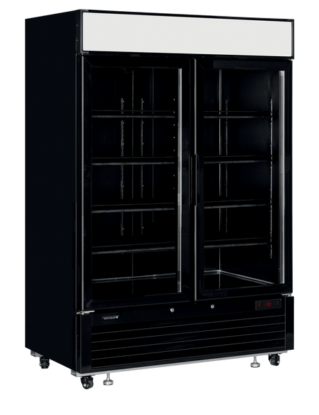 Tefcold Glass Door Display Freezer 922L, 2-Door Glass, -25 to -14°C – LGF5000 Black