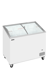 Sliding Curved Glass Lid Chest Freezer - IC301SCEB