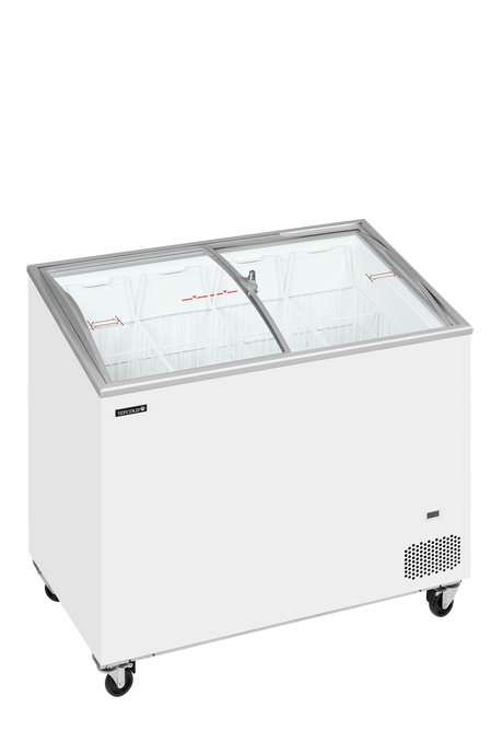 Tefcold Sliding Curved Glass Lid Chest Freezer 230L, -24 to -14°C – IC301SCEB