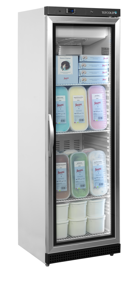 Tefcold Glass Door Display Freezer 340L, Glass Door, -24 to -10°C – UF400VG – image 2