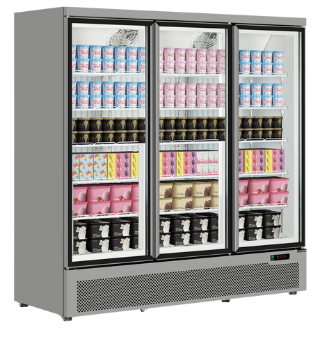Tefcold Display Freezer 1090L, 3-Door Glass, -18 to -22°C – Atom Maxi F3DS – image 2