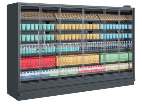 Tefcold Remote Multideck - Extended Height 6-Door Glass, -1 to +5°C – Trojan T32 FGD EHA – image 2