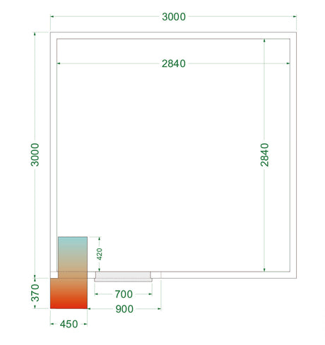 Tefcold Chiller Room Solid Door, 0 to +8°C – CRPF3030