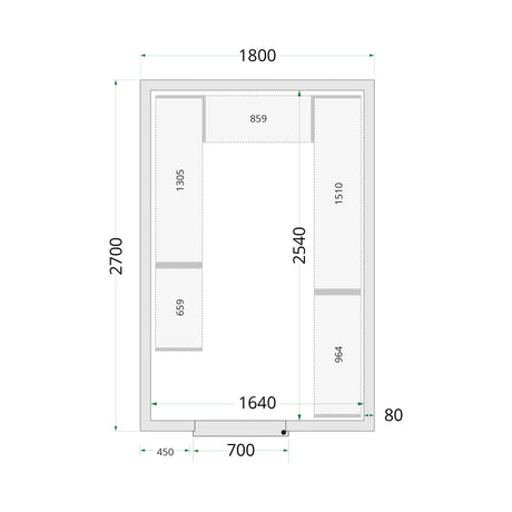 Cold Room Panels - Cold Room 180x270x220