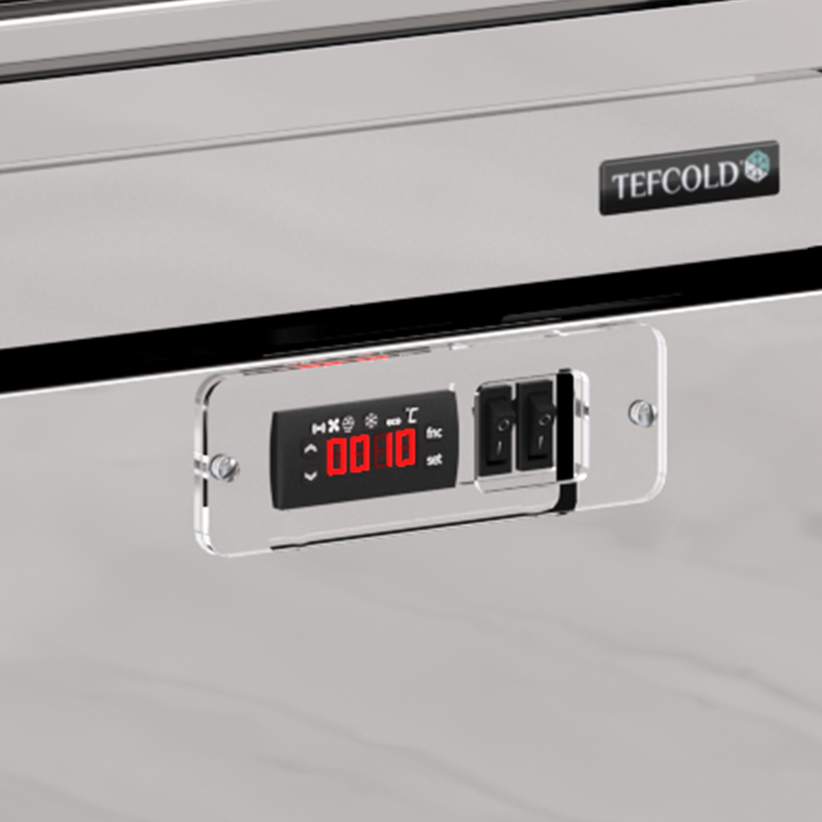 Tefcold Multideck with Doors 472L, 2-Door Glass, -1 to +5°C – Galaxy+ GP10FGD SS