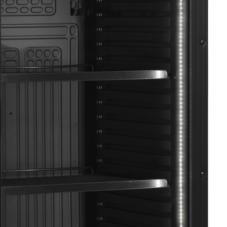 Tefcold Glass Door Merchandiser 219L, Glass Door, +2 to +10°C – CEV435 BLACK – image 4