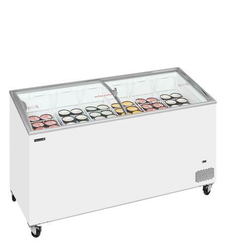 Tefcold Sliding Curved Glass Lid Chest Freezer 398L, -24 to -14°C – IC501SCEB – image 2