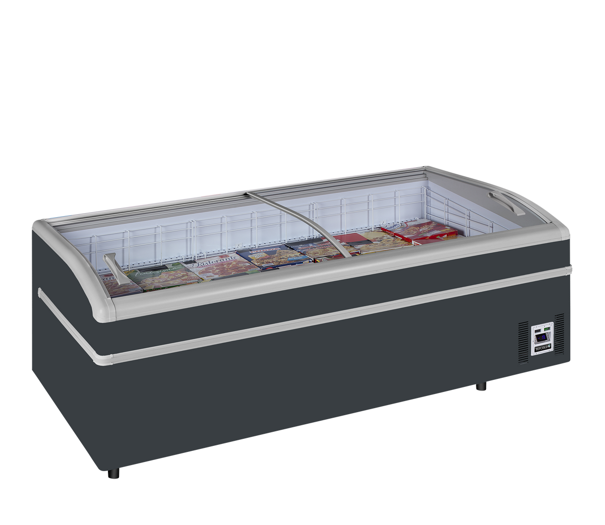 Tefcold High Vision Supermarket Freezer 630L, -24 to -18°C – SUPER 220DE RAL7016
