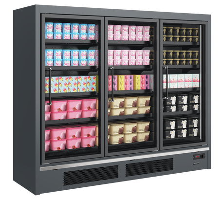 Tefcold Glass Door Freezer 1300L, 3-Door Glass, -21 to -18°C – Galaxy+ GPF3D – image 2