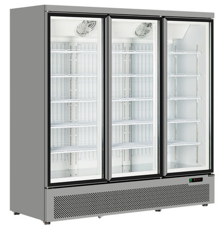 Tefcold Display Freezer 1090L, 3-Door Glass, -18 to -22°C – Atom Maxi F3DS
