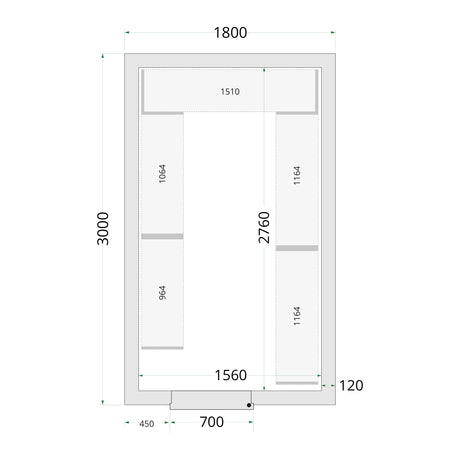Cold Room Panels - Cold Room 180x300x220