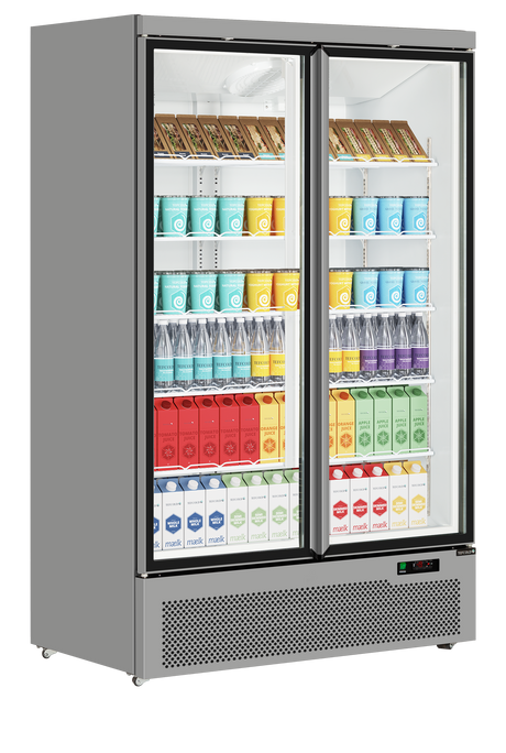 Tefcold Glass Door Merchandiser 809L, 2-Door Glass, -1 to +10°C – Atom Maxi C2DS – image 2
