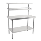 Vogue Stainless Steel Prep Station with Gantry 1200x600mm