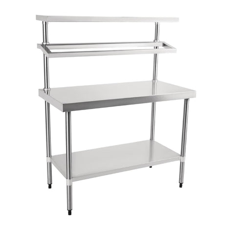 Vogue Stainless Steel Prep Station with Gantry 1200x600mm