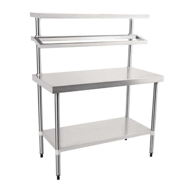 Vogue Stainless Steel Prep Station with Gantry 1200x600mm