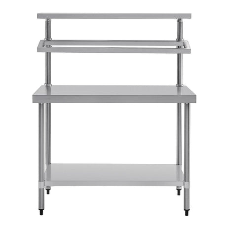 Vogue Stainless Steel Prep Station with Gantry 1200x600mm