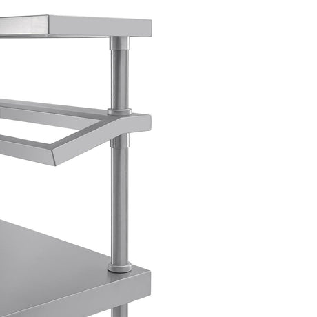 Vogue Stainless Steel Prep Station with Gantry 1200x600mm