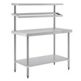 Vogue Stainless Steel Prep Station with Gantry 1200x600mm