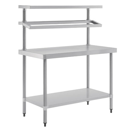 Vogue Stainless Steel Prep Station with Gantry 1200x600mm
