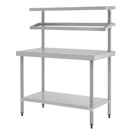 Vogue Stainless Steel Prep Station with Gantry 1200x600mm