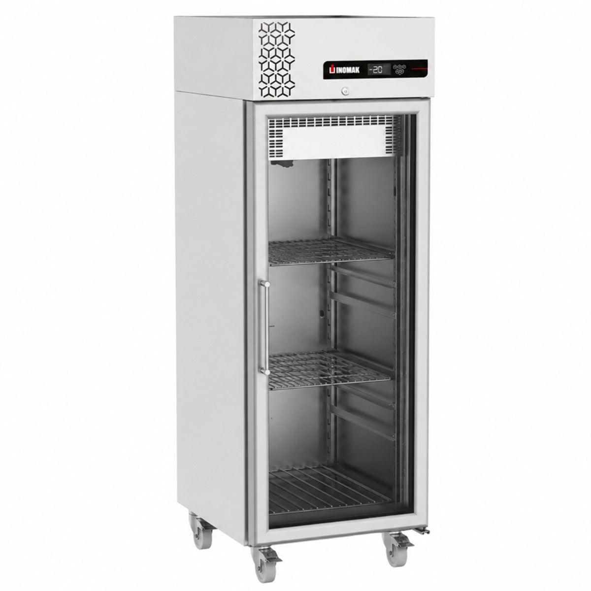 Upright Single Hinged Glass Door Heavy Duty Refrigerator