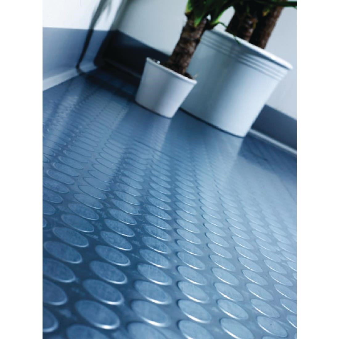 COBA Circular Pattern Rubber Non-Slip Matting Roll 1.2 x 10m