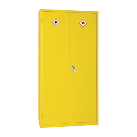 Hazardous Substance Cabinet Double Door Yellow 50Ltr