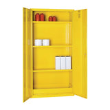 Hazardous Substance Cabinet Double Door Yellow 50Ltr