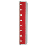 Elite Eight Door Electronic Combination Locker Red