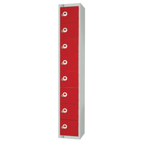 Elite Eight Door Electronic Combination Locker Red