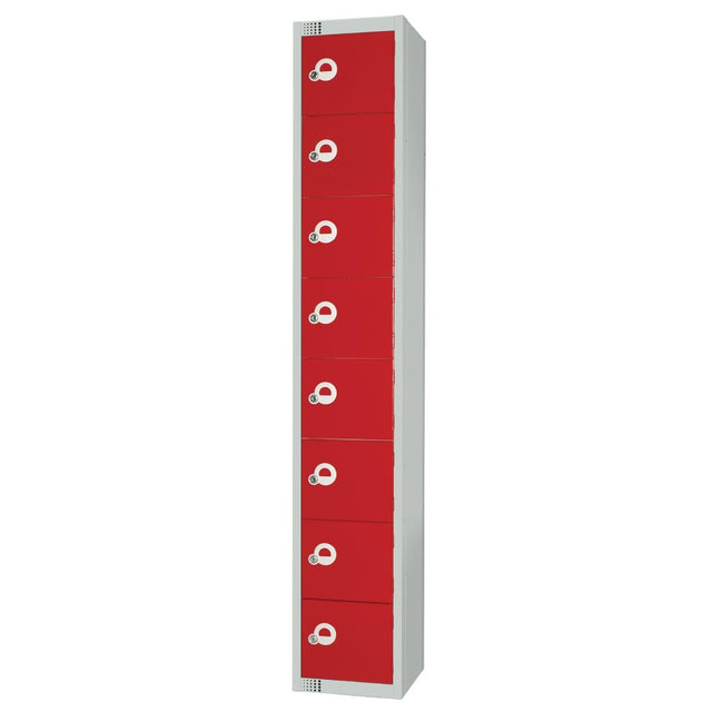 Elite Eight Door Electronic Combination Locker Red