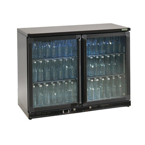 Gamko Bottle Cooler with Double Hinged Doors 275Ltr Black