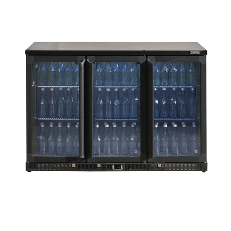 Gamko Bottle Cooler with 3 Hinged Doors 315Ltr Black