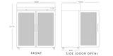 Double Glass Door Heavy Duty 2/1 Freezer 1432 L