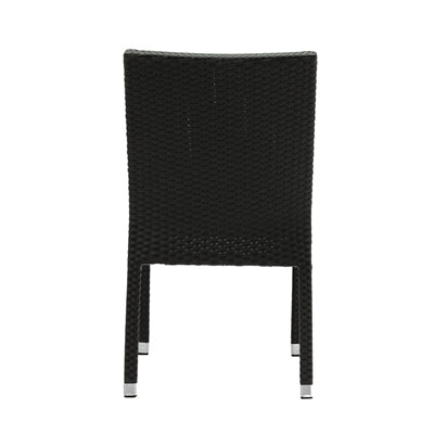 Bolero PE Wicker Side Chairs Charcoal (4 Pack)