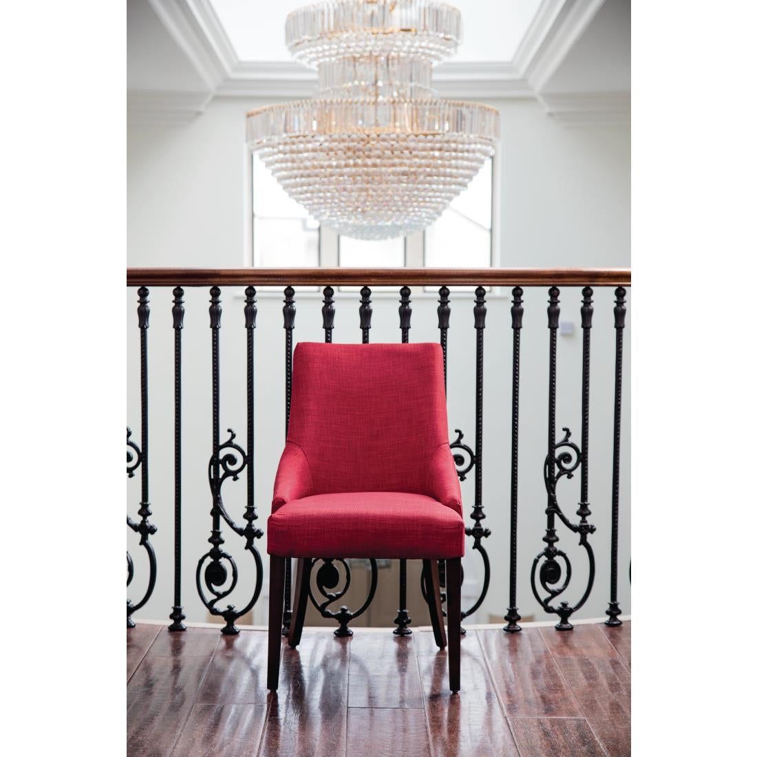 Bolero Finesse Dining Chairs Dark Red (2 Pack)