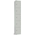 Elite Five Door Manual Combination Locker Locker Grey