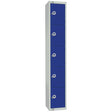 Elite Five Door Coin Return Locker Blue