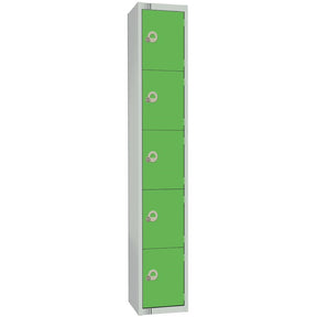 Elite Five Door Electronic Combination Locker Green