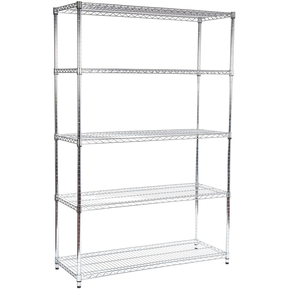 Commercial Shelving Unit 5 Tier 1250kg Width 1500mm Depth 600mm Chrome Wire |  Amj432